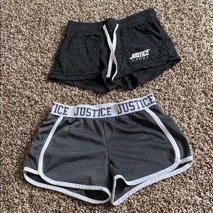 Girls justice sport shorts size 8
